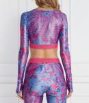 Блуза Versace Jeans Couture Cropped Fit, синий - фото 4