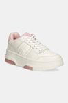 Tommy Jeans кожаные кроссовки THE BROOKLYN FLATFORM, белый - фото