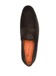 Замшевые пенни-лоферы Santoni, коричневый - фото 4