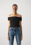 Футболка с принтом ONLLIVE LOVE OFF SHOULDER Only, черный - фото