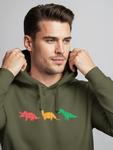 Толстовка Neverless Geometric Dino, зеленый - фото 3