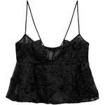 ZARA Женская майка черного цвета - фото 4