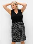 Платье до колена sheego, черно-белый - фото