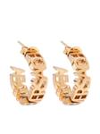 Серьги с логотипом Versace, золотой - фото