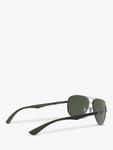 Поляризованные авиаторы RB8313 Ray-Ban, Gunmetal/Grey Gradient - фото 9