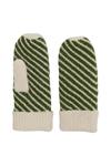 Варежки ONLY вязаные, белый/зеленый - фото