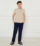 Льняная рубашка Regular fit Boss Kidswear, желтый - фото 2