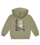 Хлопковая толстовка с капюшоном Il Gufo, зеленый - фото 3