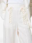 Брюки со шнуровкой TWINSET, белый - фото 4