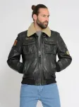 Кожаная куртка МУСТАНГ "Карлстад" Mustang, черный - фото