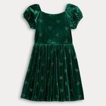 Детское платье с бантом из страз на бархате Blueberi Boulevard, Red - фото 5