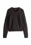 Джемпер Next BLEND CABLE KNIT CREW NECK, Chocolate Brown/Brown - фото