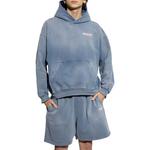 Худи с принтом логотипа Balenciaga, синий - фото 5