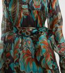 Шелковое платье с бахромой и узором пейсли Etro, Print On Black Base - фото 5