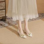 Туфли на высоком каблуке женские белый Ainer-Cat - фото 3