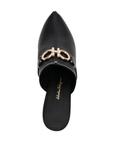 Ferragamo Gancini кожаные мюли Salvatore Ferragamo, черный - фото 4
