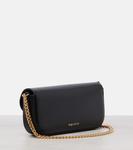 Черный кожаный плечевой рюкзак Skull Flower McQueen, Black/Gold - фото 4