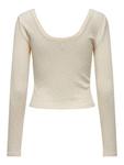 Лонгслив ONLY Shirt ONLJULIANE, кремовый - фото 3