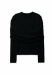 Топ NA-KD Long sleeved top, Black - фото 4