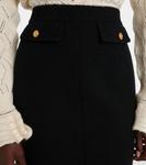 Юбка миди из букле с добавлением шерсти Chloé, черный - фото 4