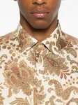 Хлопковая рубашка с принтом "пейсли" ETRO, нейтральный - фото 5