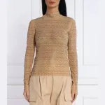 Узкая блузка Patrizia Pepe, бежевый - фото