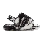 Кроссовки UGG Fluff Yeah Slide Kids Marble - Black, черный - фото