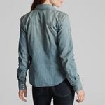 Футболка женская синяя Double RL - фото 5