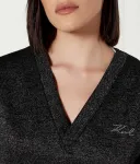 Толстовка с люрексом Regular fit Karl Lagerfeld, черный - фото 4