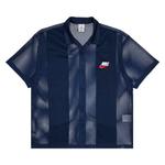 Рубашка Supreme x Nike Mesh Short-Sleeve Shirt, синий - фото