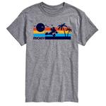 Футболка Disney's Mickey Mouse Big & Tall с рисунком заката, серый - фото