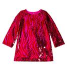 Платье из джерси с пайетками Monnalisa, красный - фото