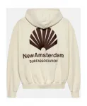 Худи с логотипом New Amsterdam Surf Association, бежевый - фото 2
