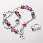 Шарм Metallic Pink Heart Pandora, стерлинговое серебро - фото 9