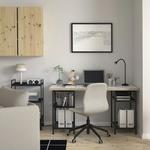 Стол письменный Ikea Lagkapten/Spand 140х60, 4 полки, антрацит/черный - фото 3