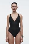 Купальник с перекрещенными бретелями COS, черный - фото