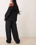 Широкие брюки из джерси ASOS DESIGN черного цвета - фото 2