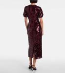 Мидди с пайетками Erdem, Mulberry Red - фото 3