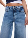 Джинсы с широкими штанинами Pull&Bear, синий деним - фото 3