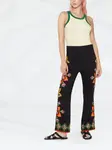 Прямые брюки с цветочным принтом La DoubleJ, черный - фото 2