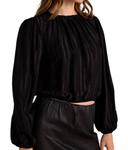 Эластичный топ со сборками черного цвета Bella Dahl - фото 3