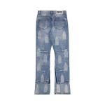 Брюки Who Decides War Rhinestone Washed Denim, Sky - фото 2