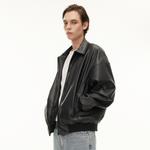 Кожаная куртка мужская черная DIMC, черный цвет (утепленная и утолщенная) - фото 6