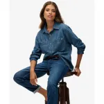 Рубашка Superdry W4010501A Oversize, синий - фото 5