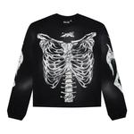 Лонгслив Hellstar Skeleton Long-Sleeve, Black - фото