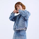 Укороченное пальто Old Flower женское, синий Mlb - фото 3