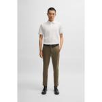 Рубашка поло из хлопка-пике с монограммой Double B BOSS, белый - фото 2