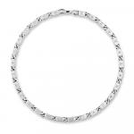 Ожерелье с монограммой Louis Vuitton, серебряный - фото