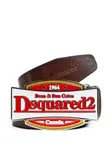 Ремень с логотипом DSQUARED2, коричневый - фото