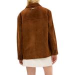 COACH Кожаная куртка женская, Light Brown - фото 3